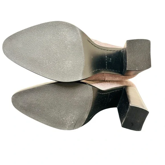 Marc Fisher LTD Gray Suede Tall Boots – Size 7M – Block Heel - Picture 7 of 15